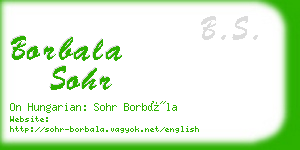 borbala sohr business card